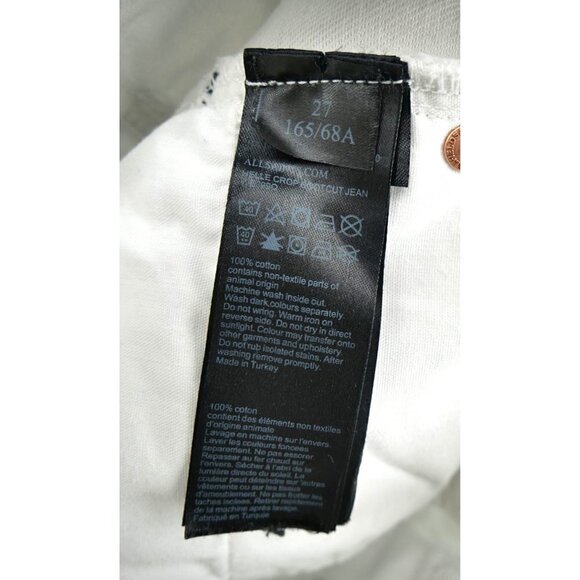 NEW All Saints Helle Cropped Flare Jeans White 27 - Picture 6 of 6